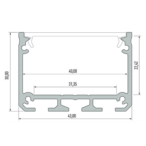 LAMPA wisząca HAKODA 1953 Shilo metalowa OPRAWA zwis LED 16W 3000K listwa biała