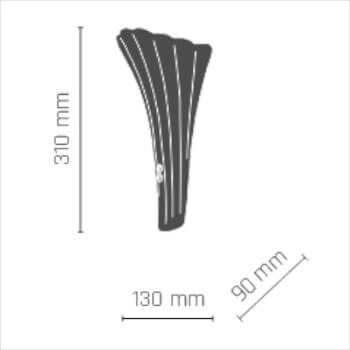 Rzeźbiona lampa ścienna kinkiet Petalo 8795 szklana do salonu złota