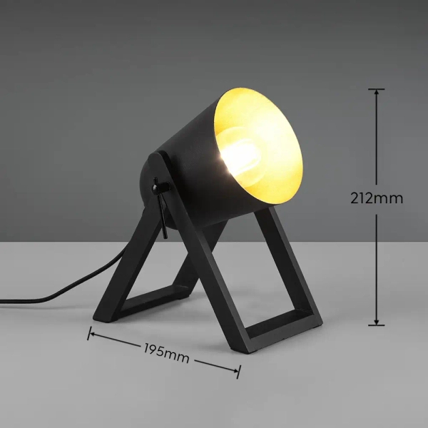 Lampa stołowa reflektor MARC R50721080 czarny złoty