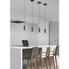 Wisząca lampa loftowa VANTOS DL432312400 Trio tubki do jadalni czarny