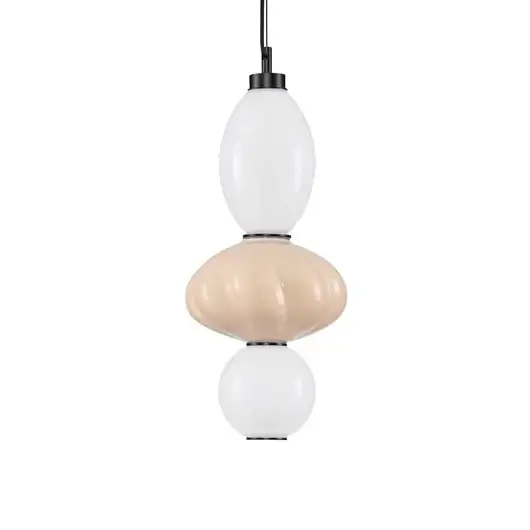 Lampa wisząca skandynawska CASURNO LE45221 LED 18W 3000K beżowa biała