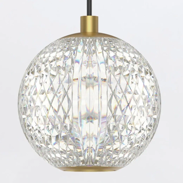 Kulista wisząca lampa Marni QN-MARNI-1P-NBR LED 5W 3000K mosiądz