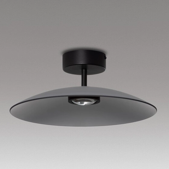 Lampa sufitowa do jadalni PECA LE44277 LED 12W 3000K talerz czarna szara