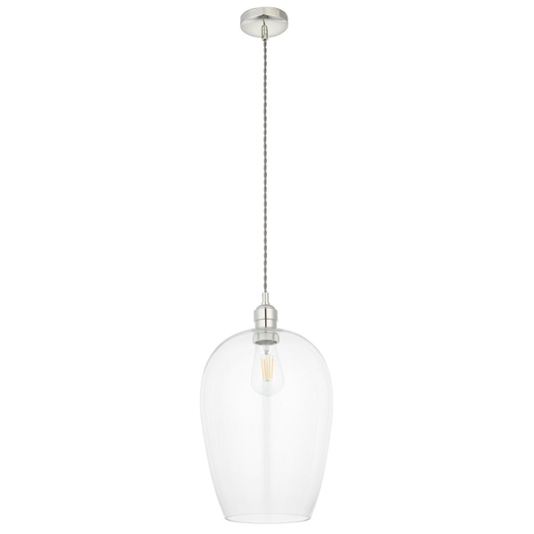 Szklana lampa wisząca L&-1102678 Light& nas wyspę nowoczesna nikiel