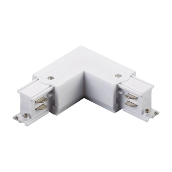 Prawy łącznik-L kątowy do szyn 3-fazowych 327918 bialy