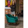 Wypoczynkowy fotel Emma MSE011000308.V35 King Home welur ciemny zielony