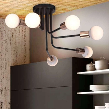 Plafon lampa sufitowa SPILL 36-56542 metalowa industrialna sticks czarna