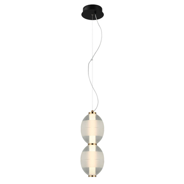 Zwieszana lampa Rinot PND-45372-2-WH-CL LED 16W 3000K bańki przezroczyste