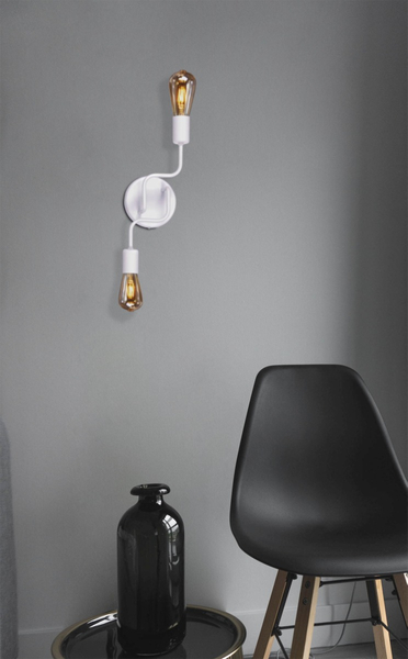 Lampa ścienna Peka K-4045 industrialna sticks biała