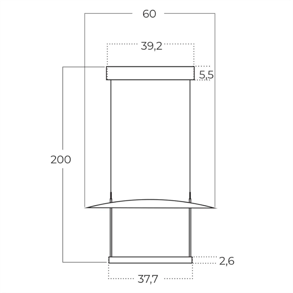 Lampa zwisowa nad stół PORTOFINO AZ5637 Azzardo LED 29W 3000K czarna biała