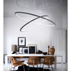 LAMPA wisząca SLIM/000010/4000/B MDECO metalowa OPRAWA okrągły ZWIS LED 53W 4000K do biura czarny OUTLET