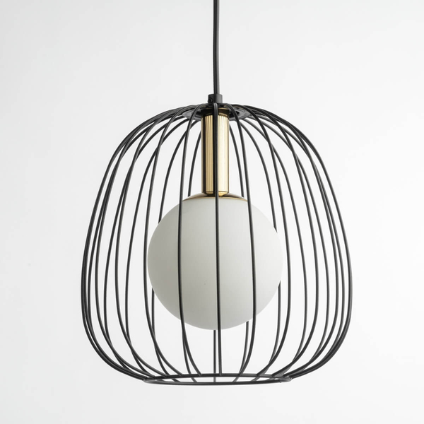 Lampa wisząca Bell 40726 Sigma druciana jadalniana czarna złota
