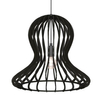 Salonowa lampa wisząca Octo 5020 Amplex kapelusz nad stół drewniana czarna
