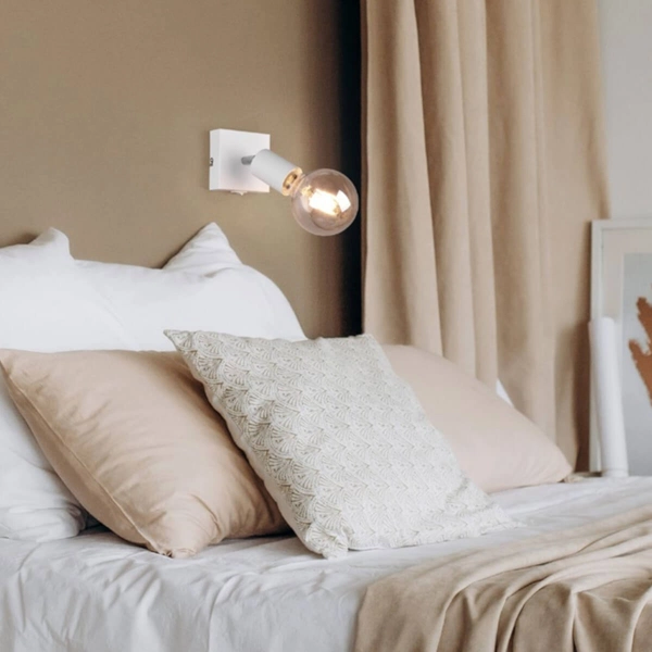 Kinkiet LAMPA ścienna VANNES R80181731 RL Light regulowana OPRAWA metalowy reflektorek loftowy biały mat