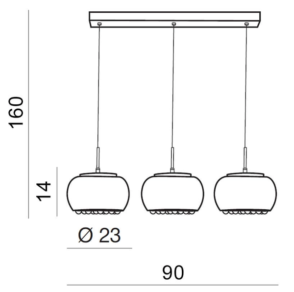 Jadalniana lampa wisząca Burn nad stół crystals chrom