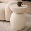 Okrągły stolik kawowy ARENE MM001501100324 beżowy z tworzywa 39cm