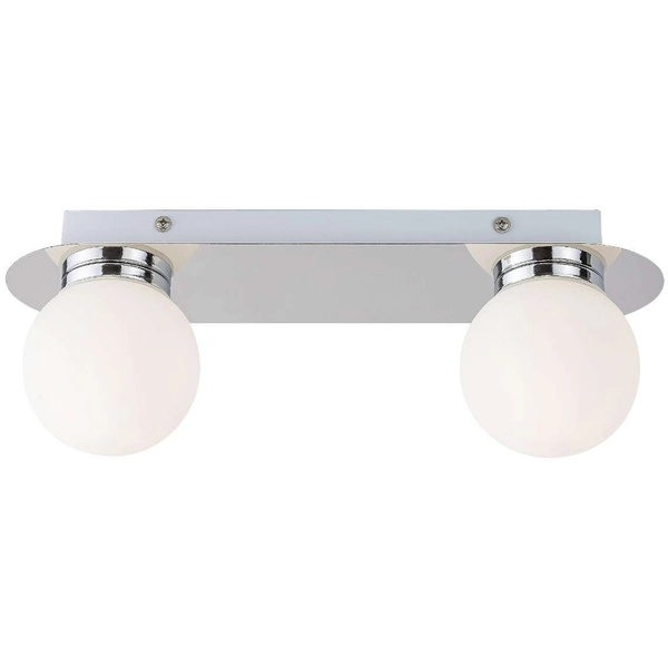 Łazienkowa LAMPA sufitowa BECCA 2111 Rabalux szklana OPRAWA kule balls IP44 białe chrom
