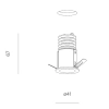 Sufitowa lampa podtynkowa biała HOLLOW LED 2,5W 3000K wpustowa do salonu 37986-M930-FW-00-13