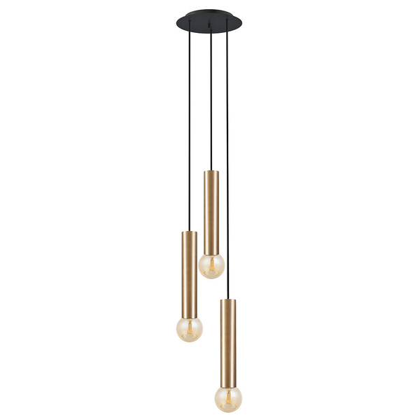Wisząca lampa gabinetowa Baton 7855 minimalistyczne tuby mosiądz