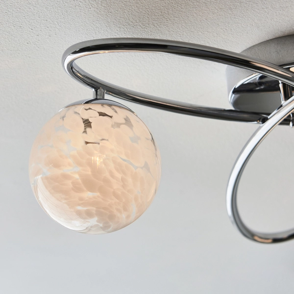 Sufitowa lampa hampton Maye L&-197230 Light& szklane kule chrom