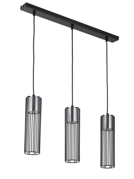 Kuchenna lampa wisząca Fobia druciana czarna srebrna