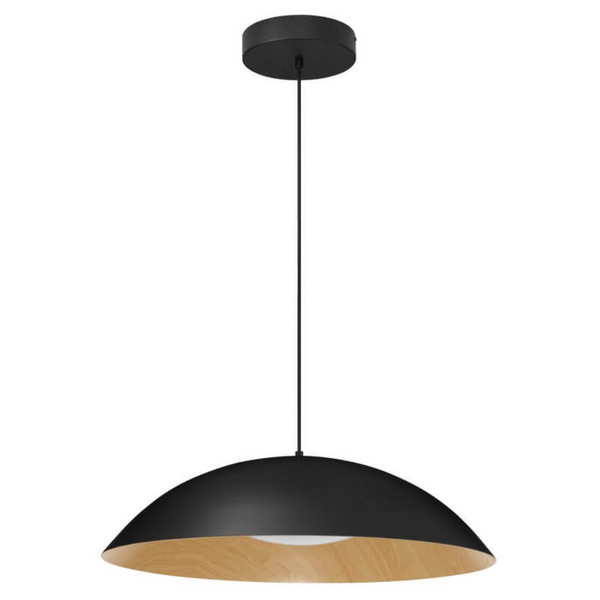 Wisząca lampa Valles LE42806 LED 3000K nad wyspę czarna drewniana