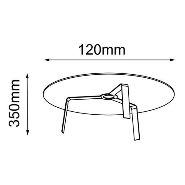 Przesłona sufitowa Etna 1050 BROSline okrągła metalowa czarna