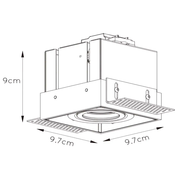 Reflektor wpuszczany TRIMLESS 09925/01/30 Lucide do kuchni czarny