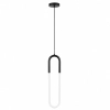Czarna lampa wisząca U-SHAPE ST-1716-BK LED 12W 3000K pionowa