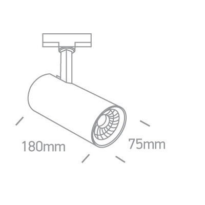 Trzyfazowa lampa sufitowa tuba CELI 65642BT/W/C LED 20W 4000K biały