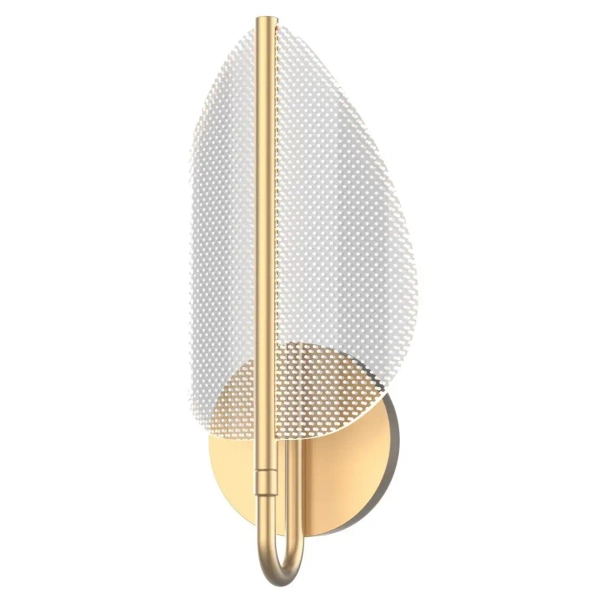 Ścienna lampa art. deco Floriana QN-FLORIANA-1W-NBR 9W 2918K mosiądz