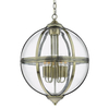 Salonowa lampa wisząca Vanessa VAN0575 Dar Lighting przezroczysta mosiądz