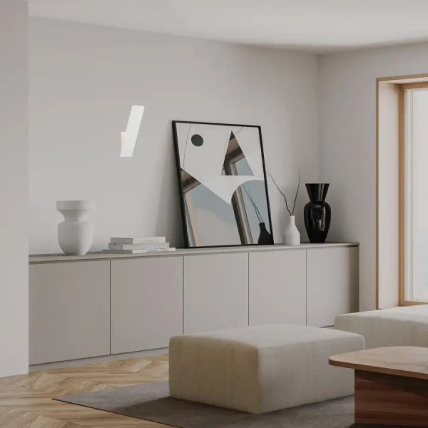 Lampa ścienna na korytarz 16155 LED 7W 3000K prostokąt biały