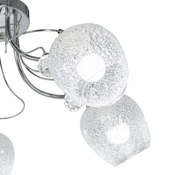 Sypialniana lampa sufitowa 8824/5 8C nad łóżko chrom