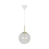 Kulista lampa wisząca nad stół Chisell 2312073035 szklana mosiądz