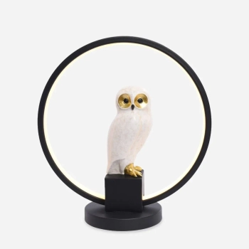 Dekoracyjna lampa na stół SOWA EX04F332U-1 LED 4W 3000K czarny