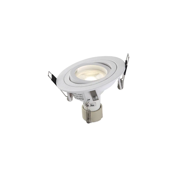 Aluminiowa lampa wpustowa Halo RL0103-WH Yaskr do jadalni biała
