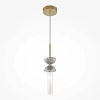 Marmurowa lampa wisząca Kioto MOD178PL-01GR złota szara