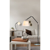 Podłogowa lampa abażurowa Zyta AZ1849+AZ2602 Azzardo salonu czarna biała