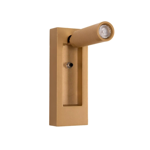 Ścienny kinkiet z regulacją CORE złoty W0429 LED 3W 3000K tubka