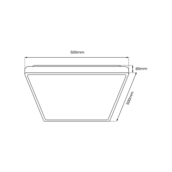 Sypialniana lampa sufitowa Quadro LED 66W 3000-6000K nad łóżko biała