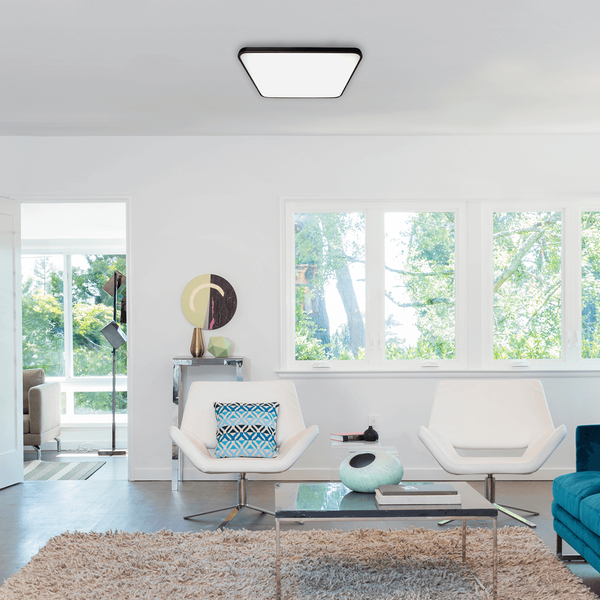 Czarny plafon kuchenny Fabio LED 23W 4000K lampa kwadratowa