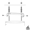 Minimalistyczna wisząca lampa Piano 33658 Sigma kula ball biała mosiądz