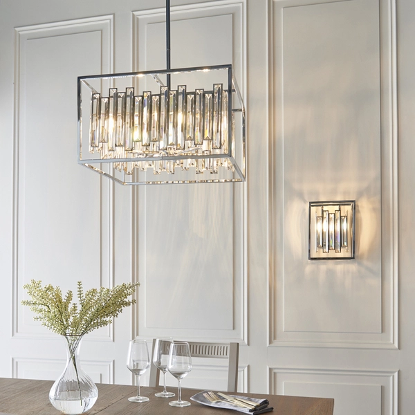 Kryształowa lampa wisząca Acadia 81931 Endon crystal glamour przezroczysta