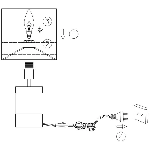 Abażurowa LAMPKA nocna EXTRAVAGANZA FRIZZLE 10500/81/43 Lucide stołowa LAMPA stojąca brązowa