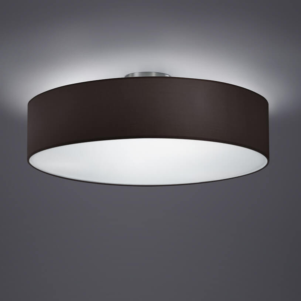Okrągła lampa sufitowa Hotel 603900302 z tkaniny czarna