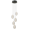 Wisząca lampa nad stół Alani PND-34375-5-BK LED 140W 3000K czarny złoty
