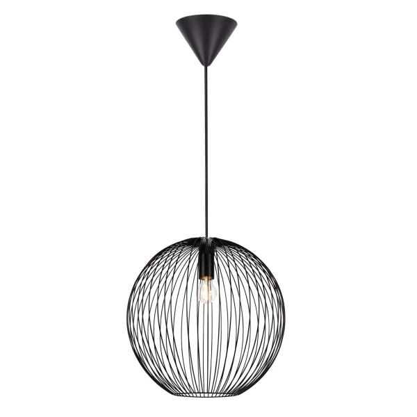 Industrialna lampa wisząca Beroni 2213303003 druciana kula czarny