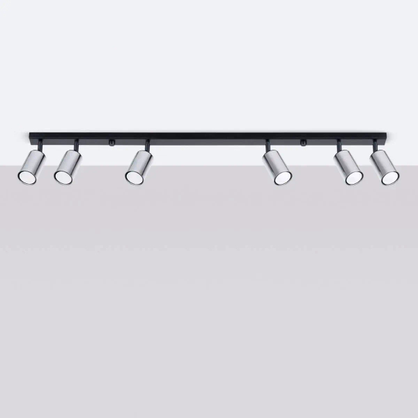 Sufitowa lampa na belce Winx SL.1372 Sollux metalowa chrom czarny