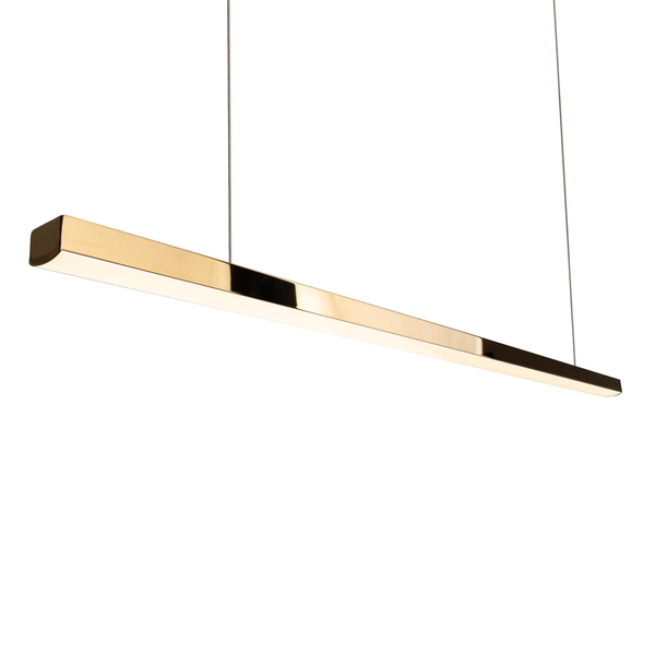 Minimalistyczna LAMPA wisząca TRIO P0425D Maxlight metalowa listwa LED 12W 3000K nad blat złota